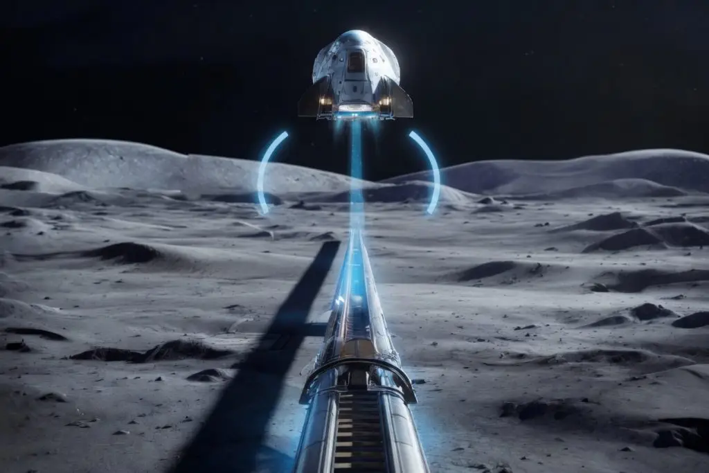 lunar base, Mars, deep space, Moon rover, space exploration, Solar System, Gravity, space mission, Rocket launching, lunar surface, Lunar Spaceport, launch technologies, magnetic levitation, maglev, lunar maglev launch track, Electromagnetic Mass Drivers, lunar mass driver, electromagnetic catapult, rocket propellants, lunar transportation hub