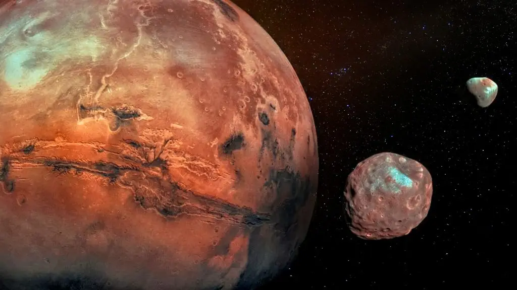 Mars' Moons, Mars, Moon, NASA, JPL- CalTech, satellites, Phobos, Deimos, Earth's Moon, Martian system, early Solar System, asteroids, Perseverance, human civilization, multiplanetary life, Martian surface, Martian moon, Martian sky, rover, astronomical observations, NASA's Perseverance rover, Jezero Crater, Navcam, Regulus, Algieba, Mars' gravitational field