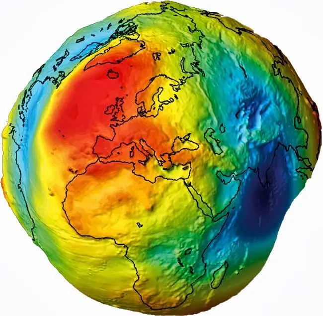 Home Planet, NASA, ESA, Earth, space, Earth's gravitational field, gravitational field, geoid, Earth's shape, Earth's gravity, ellipsoid, Earth's gravitational field, ocean trenches, continental plateaus, centrifugal effect, equator, equatorial radius, polar radius, oblate spheroid, Dense rock formations, mountain roots, Earth's crust, mantle density, tectonic plates, Earth's mass distribution, gravity-based reference model, shape of Earth, Actual shape of Earth, Earth's geoid, Indian Ocean Geoid Low, satellite measurements, gravity observations, Satellite, GRACE, GRACE-FO, spacecraft, ESA's GOCE satellite, ESA's GOCE, geoid surface, changes in ice sheets, groundwater storage, ocean circulation, Earth's internal structure, Earth observation, Satellite orbit determination, NASA QGG Mission, Quantum Gravity Gradiometer, space-based instrument, ultracold atoms, quantum interference, on-orbit technology demonstration